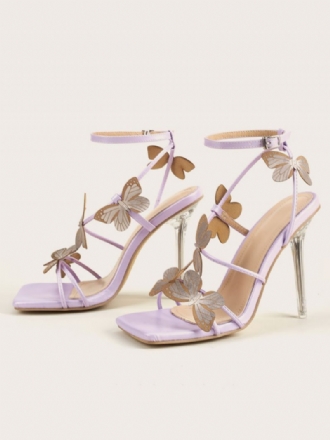 Damen-schmetterlings-knöchel-stufen-absatz-abend-sandalen Abschlussball-schuhe