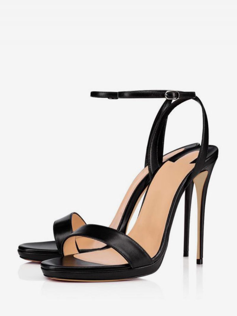 High-heel-sandalen Für Damen Offener Zehenbereich Stiletto-absatz Knöchelriemen Kleidschuhe