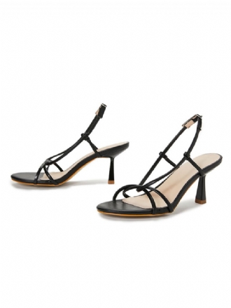 Riemchen-slingback-sandalen Für Damen Mit Niedrigem Ballabsatz