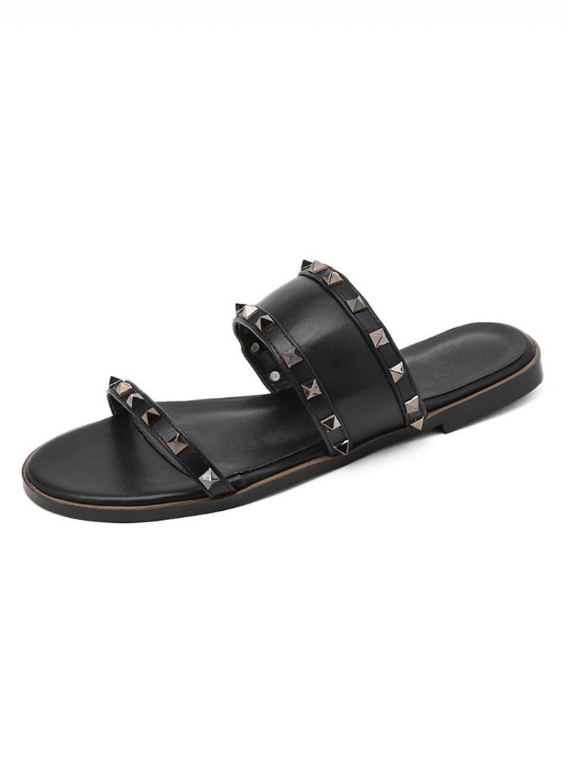 Slide-sandalen Mit Nieten Für Damen