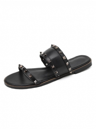 Slide-sandalen Mit Nieten Für Damen