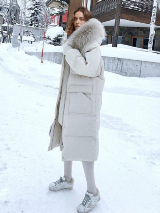 Puffermäntel Für Damen Ecru-weiß Dicke Winter-oberbekleidung