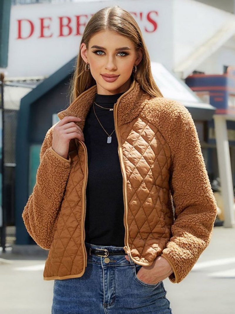 Steppjacke Stehkragen Lange Ärmel Herbst-winter-oberbekleidung Für Damen