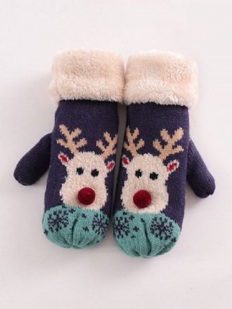 Damenhandschuhe Weihnachtsmuster Weihnachtsgeschenk Heimkleidung Winter Warm Süß Acc