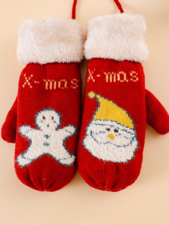 Damenhandschuhe Weihnachtsmuster Weihnachtsgeschenk Heimkleidung Winter Warm Süß Acc