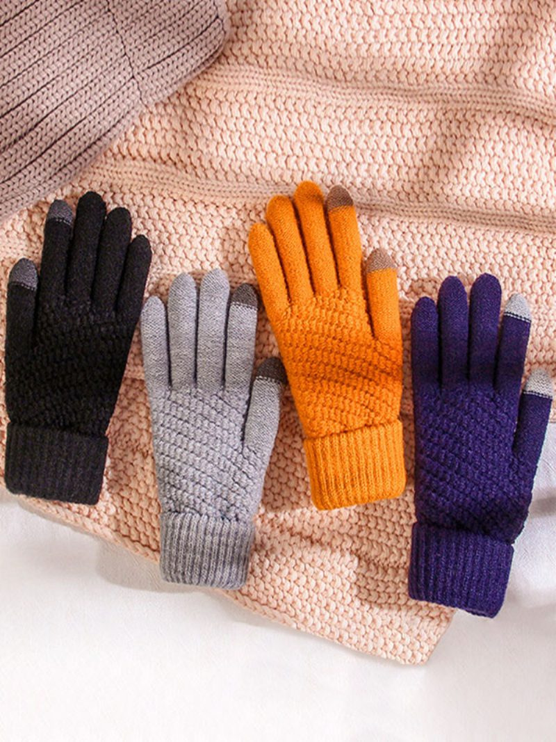 Kurze Warme Beheizte Winter-kurzhandschuhe Für Damen