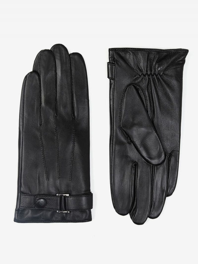 Warme Beheizte Kurzhandschuhe Für Den Winter Herren - Schwarz