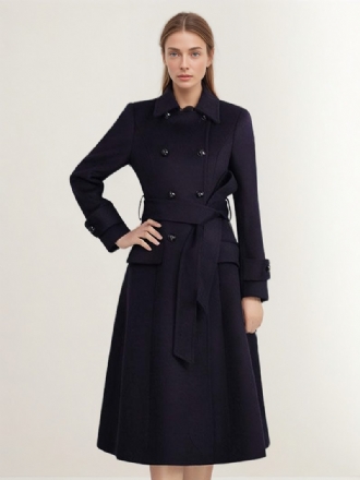 Oberbekleidung Für Damen Dark Navy Sash Winter Coat 2024