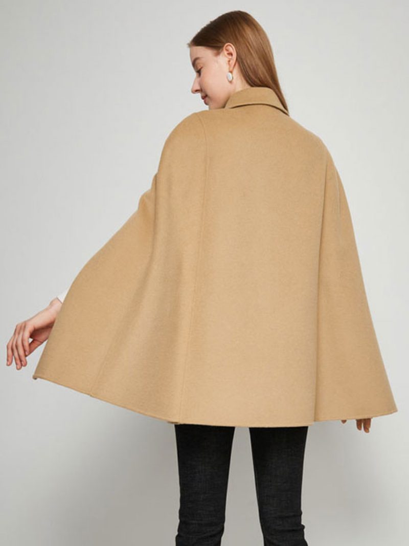 Woll-poncho-mantel Kamel-cape Frühlings-oberbekleidung Für Damen 2024 - Kamel