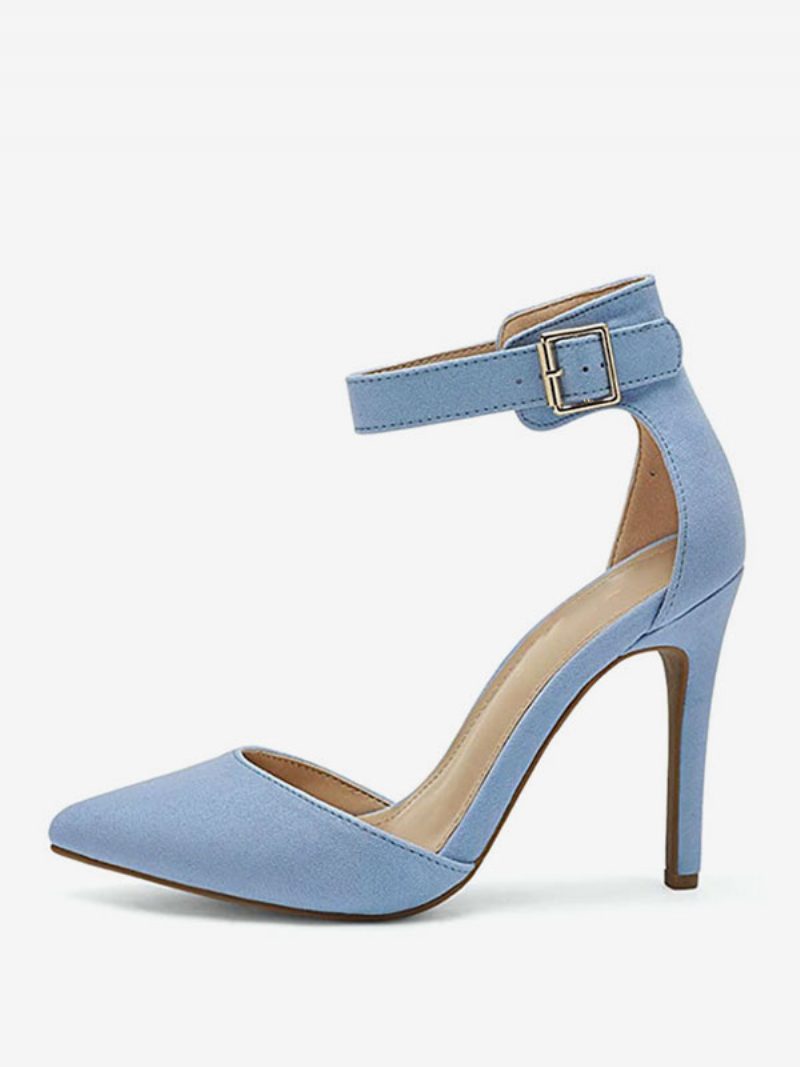 Blaue Dorsay-pumps Mit Spitzem Zehenbereich Und Stiletto-absatz Für Damen - Helles Himmelblau