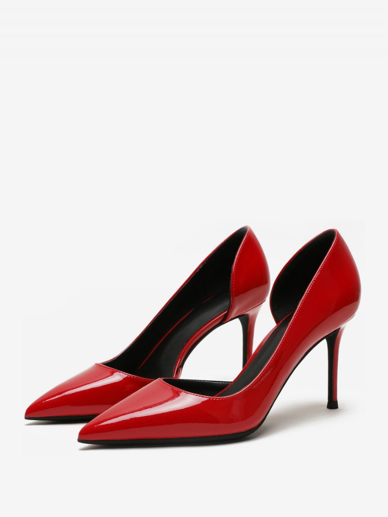 Damen-abendschuhe Spitze Zehen-pumps Mit Stiletto-absatz - Rot