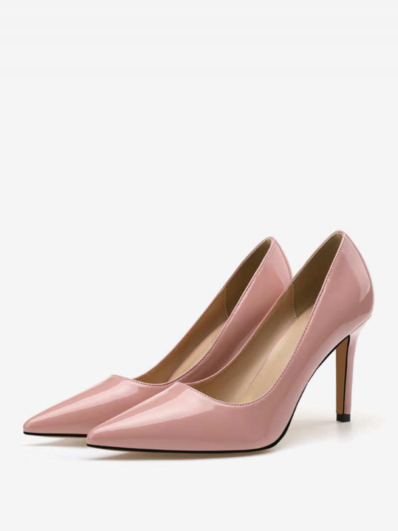 Damen High Heels Low-tops Stiletto-pumps Obermaterial Aus Lack-pu - Rosa