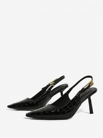 Damen-high-heels Mit Spitzer Zehenpartie Und Speziell Geformten Slingback-pumps