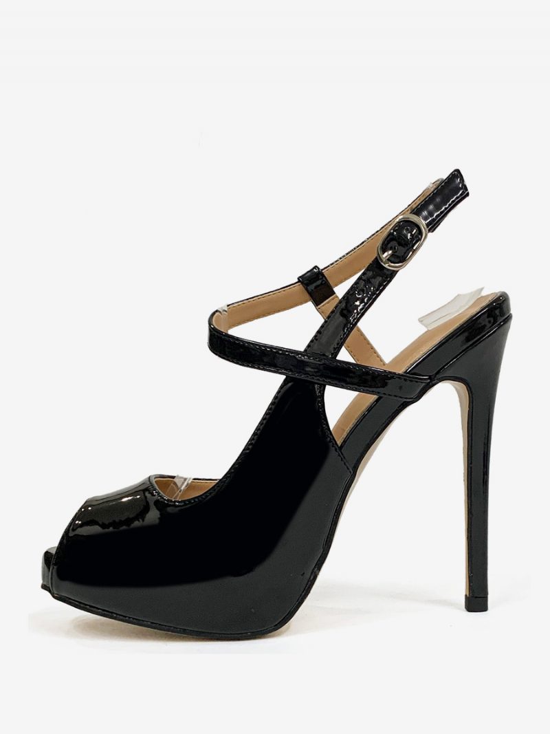 Damen High Heels Peep Toe Stiletto Heel Slingback Pumps