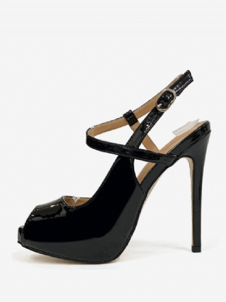 Damen High Heels Peep Toe Stiletto Heel Slingback Pumps