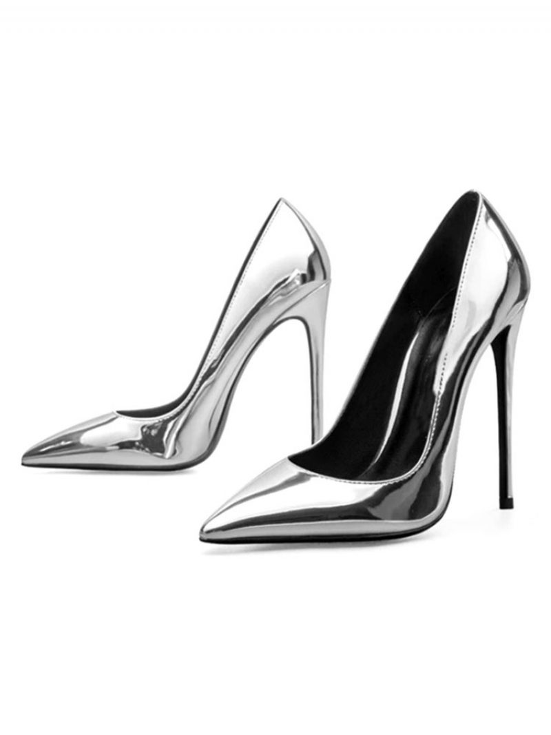 Damen-high-heels Spitzer Zehenbereich Stiletto-absatz Modische Sexy Pumps - Silber