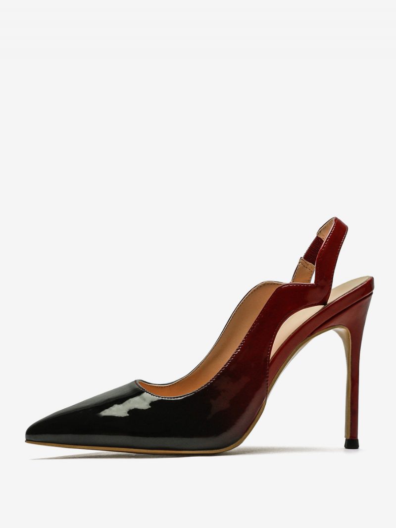 Damen-high-heels Übergröße Mit Spitzer Zehenpartie Und Slingback-pumps