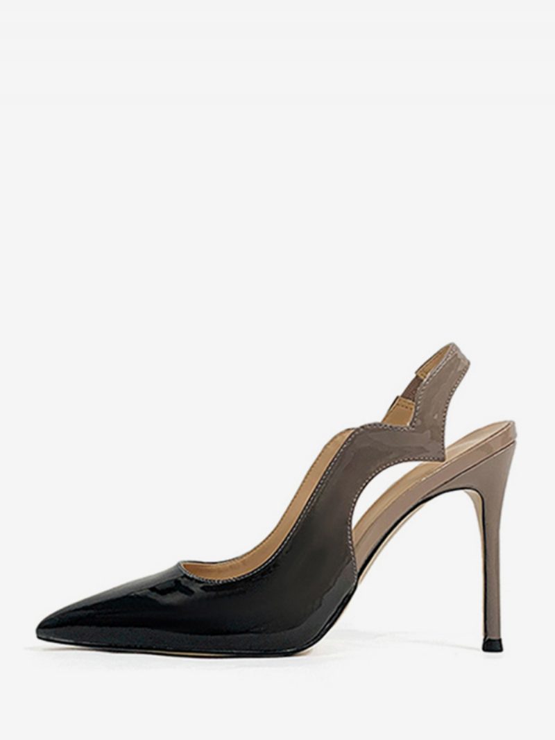 Damen-high-heels Übergröße Mit Spitzer Zehenpartie Und Slingback-pumps - Als Bild