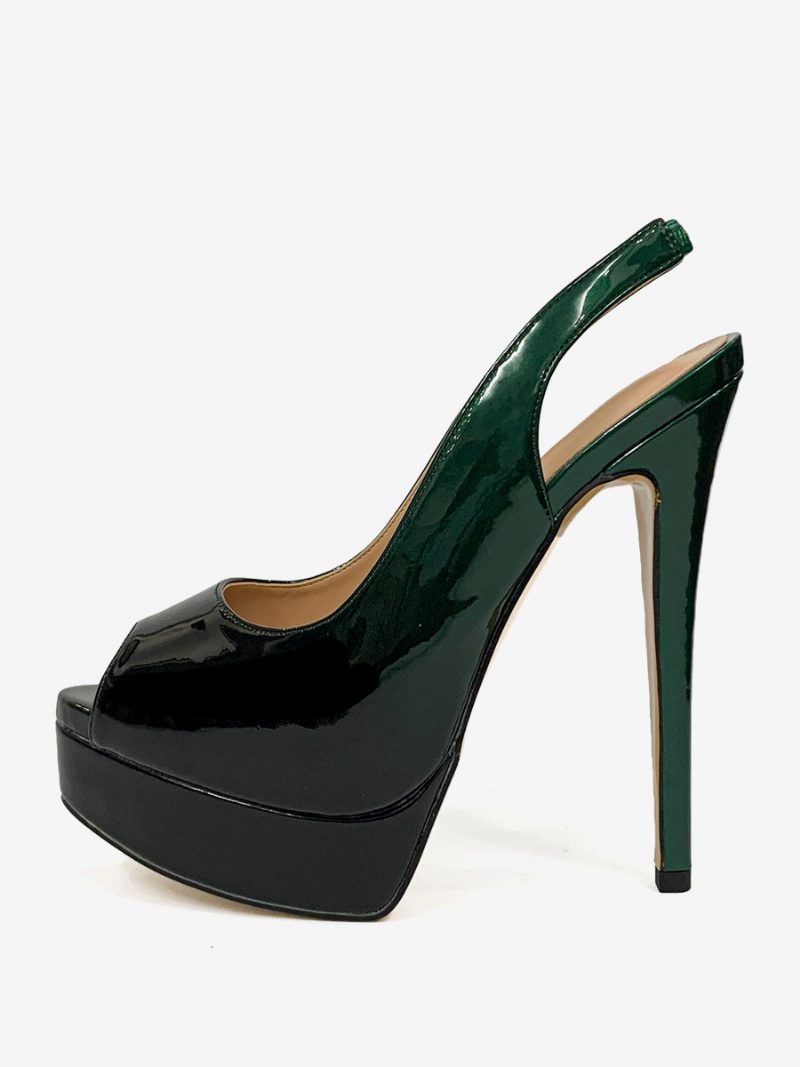 Damen-pumps Mit Hohem Absatz Peep-toe-plateau Stiletto-absatz - Geteilte Farbe