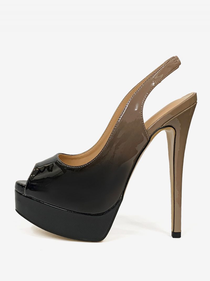 Damen-pumps Mit Hohem Absatz Peep-toe-plateau Stiletto-absatz - Ombre