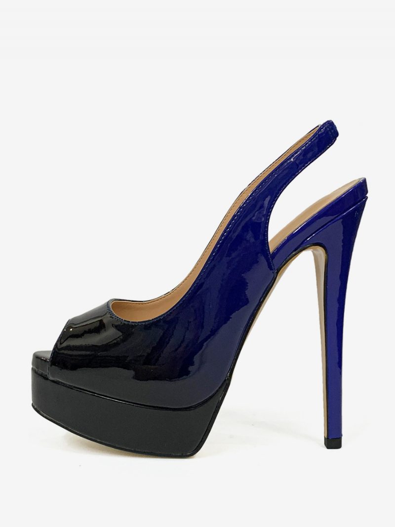 Damen-pumps Mit Hohem Absatz Peep-toe-plateau Stiletto-absatz - Als Bild