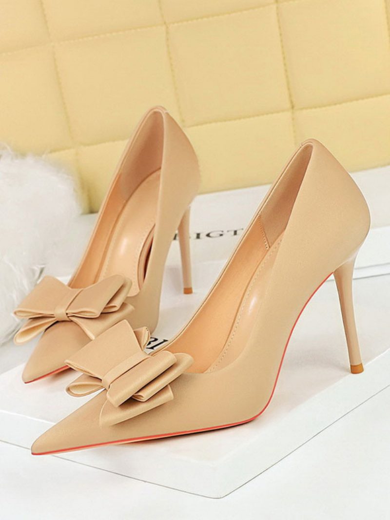 Damen-pumps Mit Hohem Absatz Stiletto-absatz Und Satin - Hellgelb