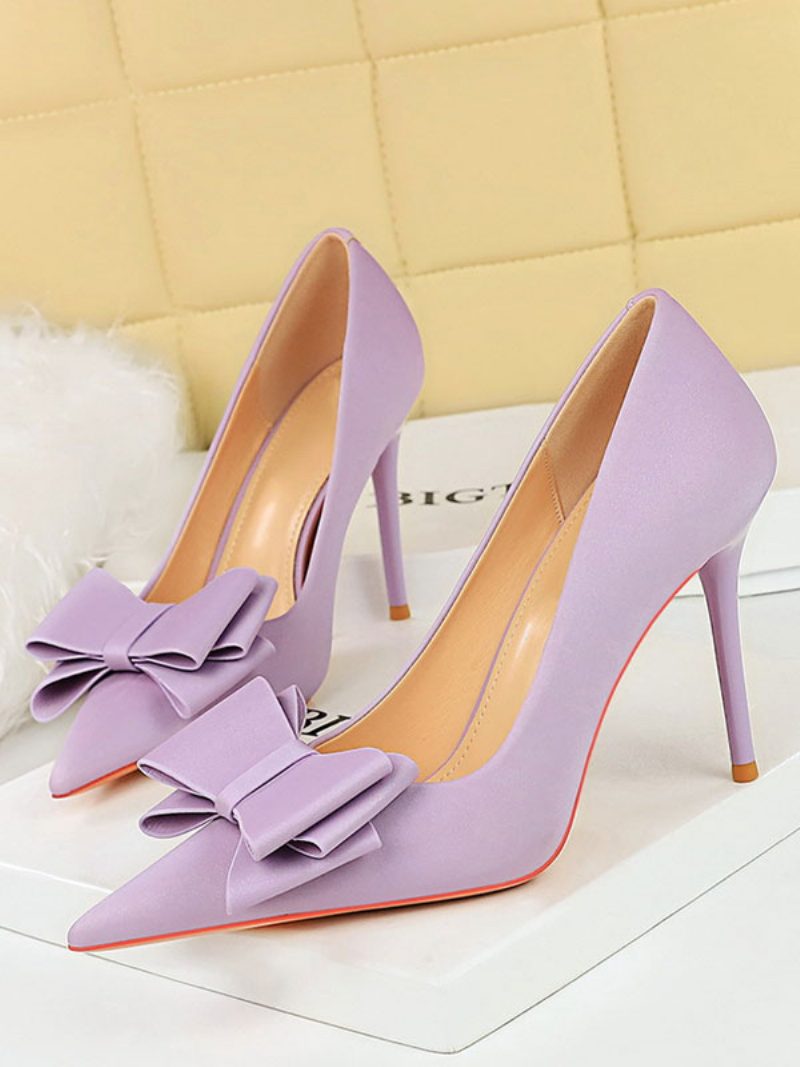 Damen-pumps Mit Hohem Absatz Stiletto-absatz Und Satin - Lavendel