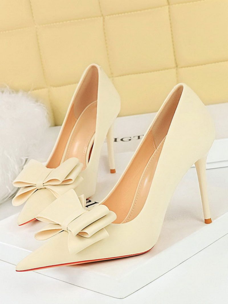 Damen-pumps Mit Hohem Absatz Stiletto-absatz Und Satin - Beige