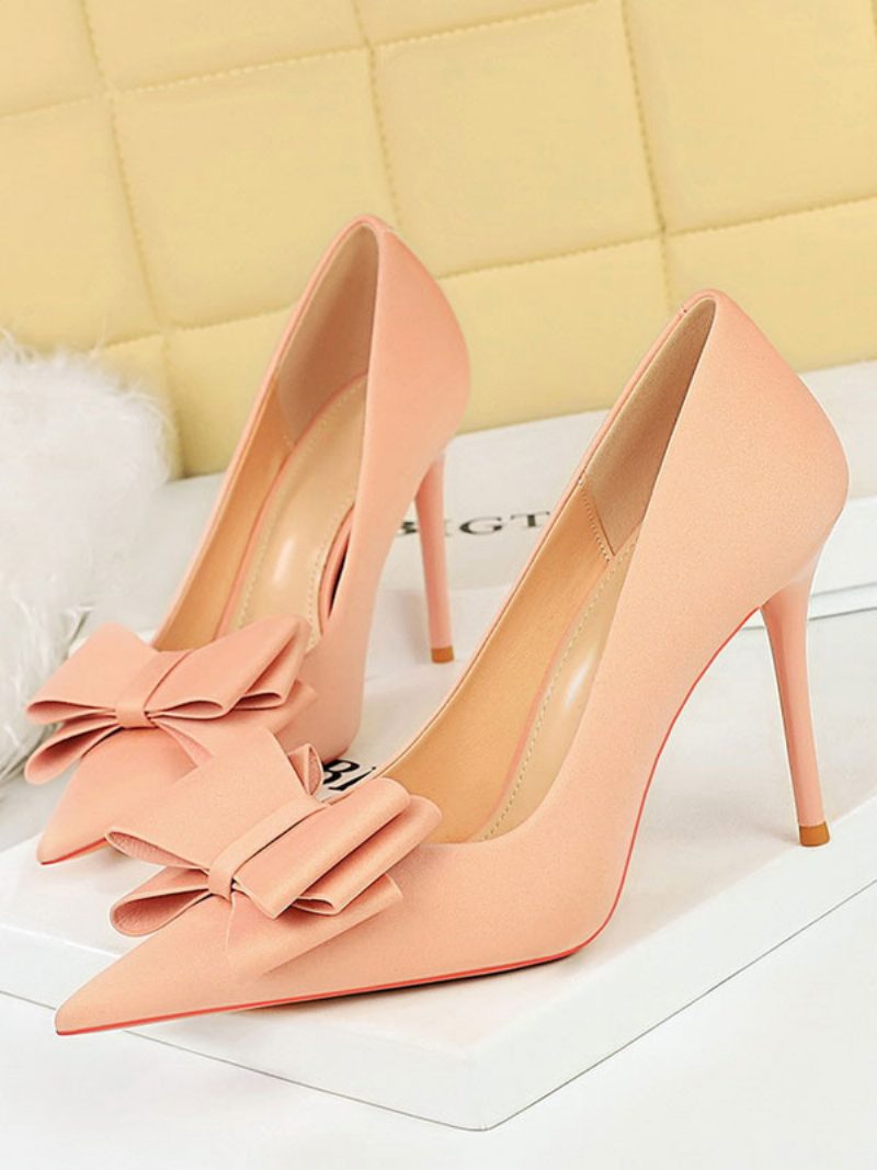 Damen-pumps Mit Hohem Absatz Stiletto-absatz Und Satin - Rosa