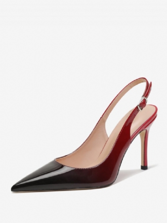 Damen-pumps Mit Slingback-absatz Und Knöpfen Stiletto-absatz