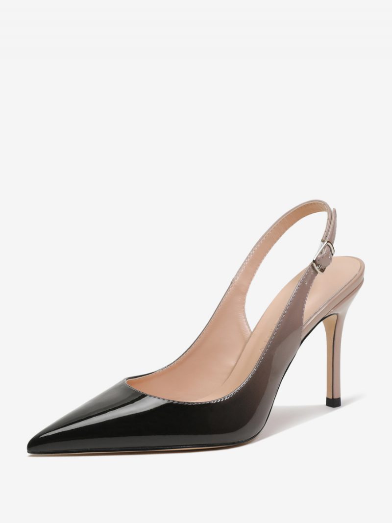 Damen-pumps Mit Slingback-absatz Und Knöpfen Stiletto-absatz - Ombre