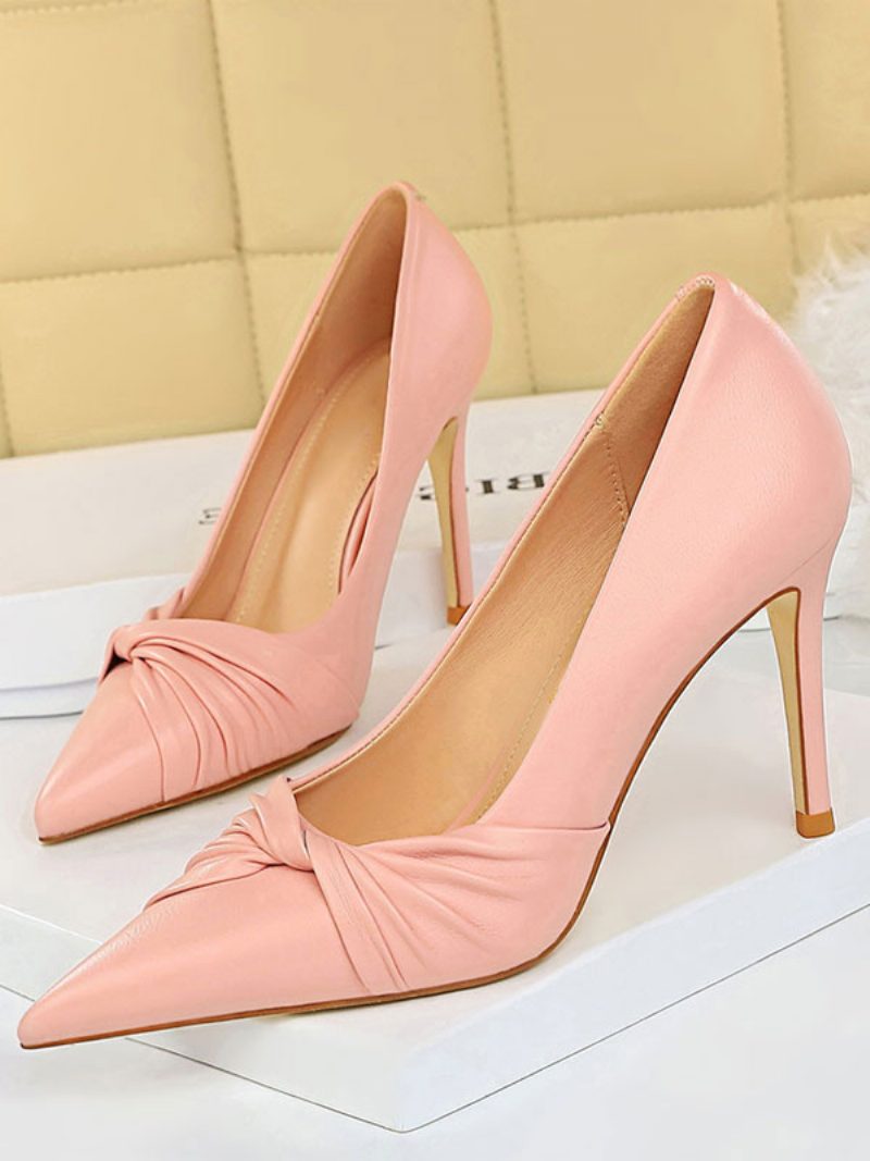 Damen-pumps Spitzer Zehenbereich Stiletto-absatz Schicke Aprikosen-sommer-absätze - Rosa