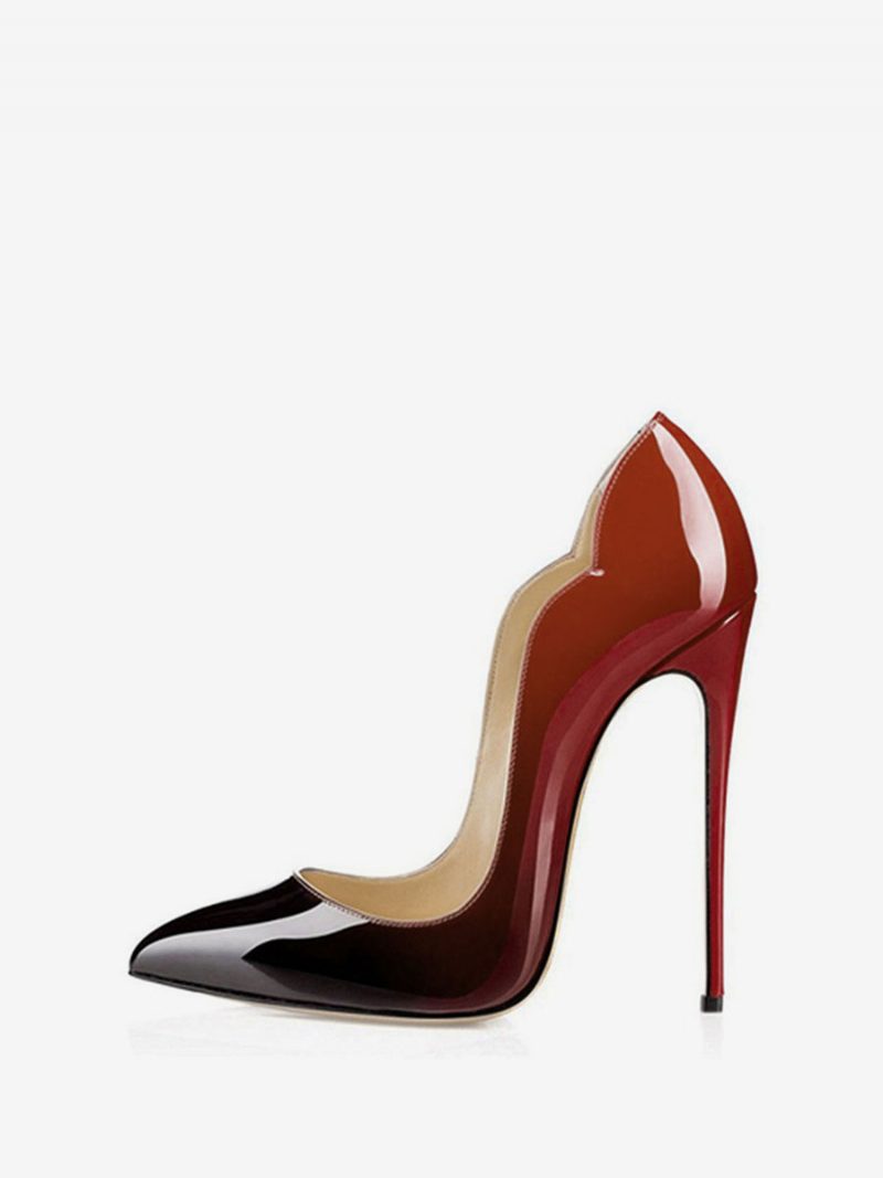 High Heels Spitze Zehen-stiletto-absatz-pumps Für Damen - Dunkelrot