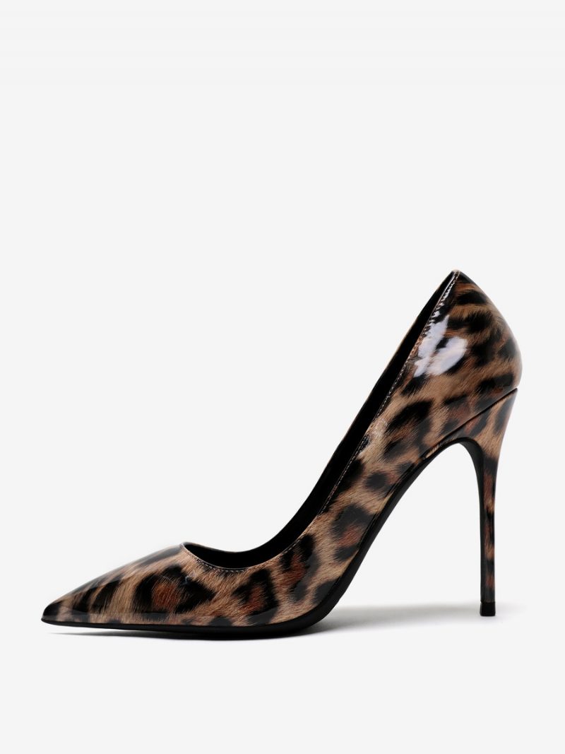 Leoparden-high-heel-pumps Mit Spitzen Zehen Und Stiletto-absätzen Für Damen - Kaffeebraun