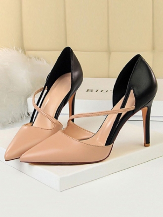 Nude High Heels Damen Spitze Riemchen Stiletto Pumps