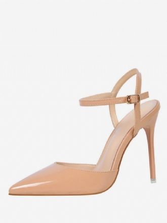 Nudefarbene High Heels Mit Spitzer Zehenpartie Und Slingback-pumps Für Damen