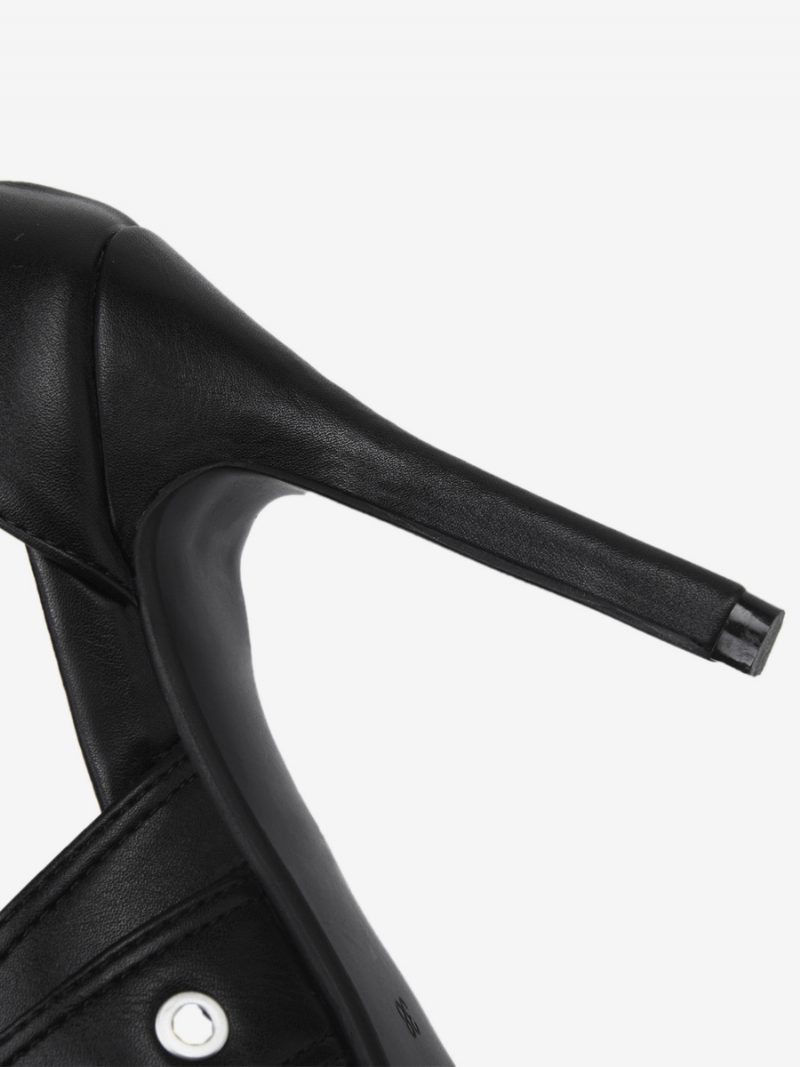 Schwarze High Heels Für Damen Mit Spitzer Zehenpartie Schnallendetail Und Stiletto-absatz - Schwarz