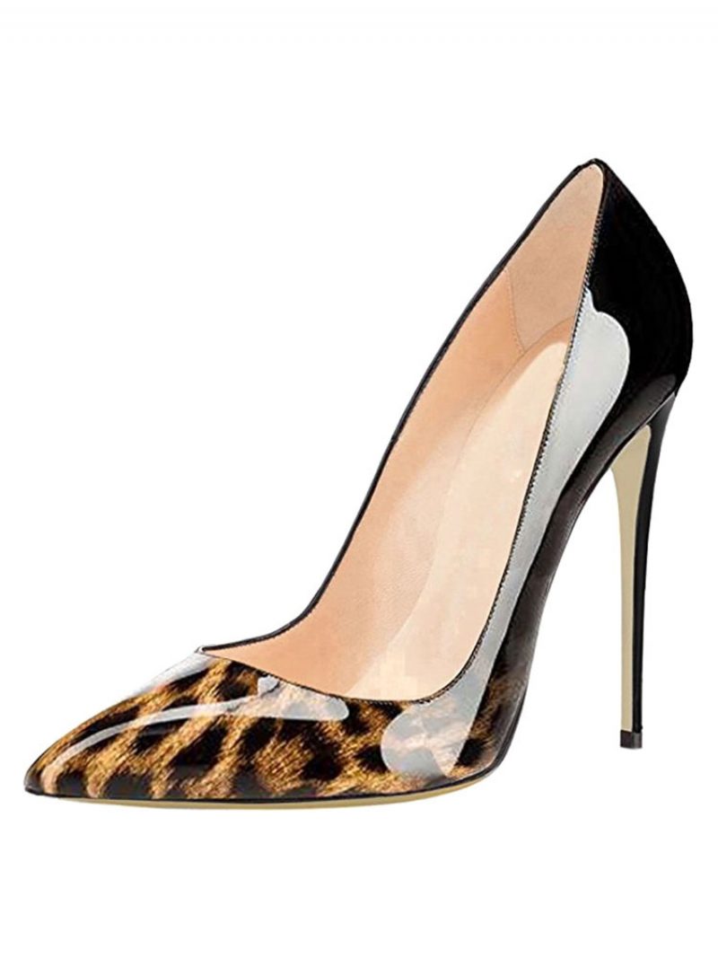 Sexy Damen-pumps Mit Leopardenmuster Und Schlichtem Stiletto-absatz