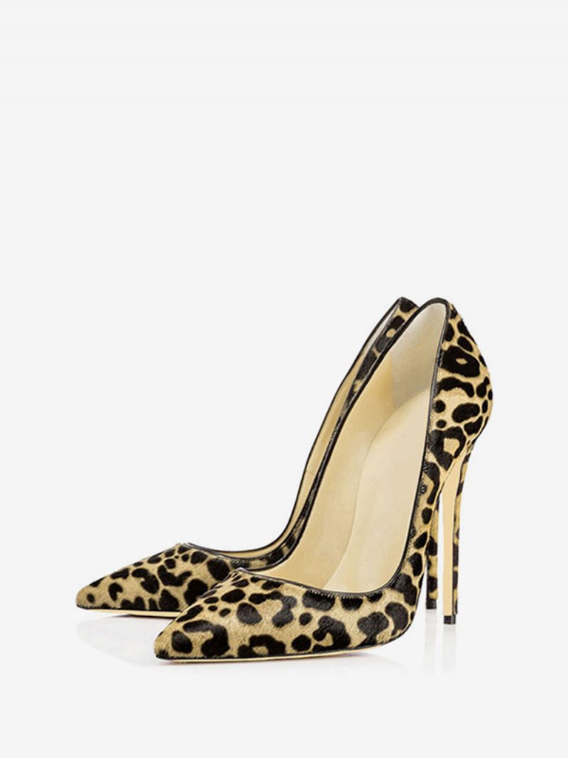 Sexy Leopardenmuster-absätze Spitzer Zehenbereich Stiletto-high-heel-pumps Für Damen