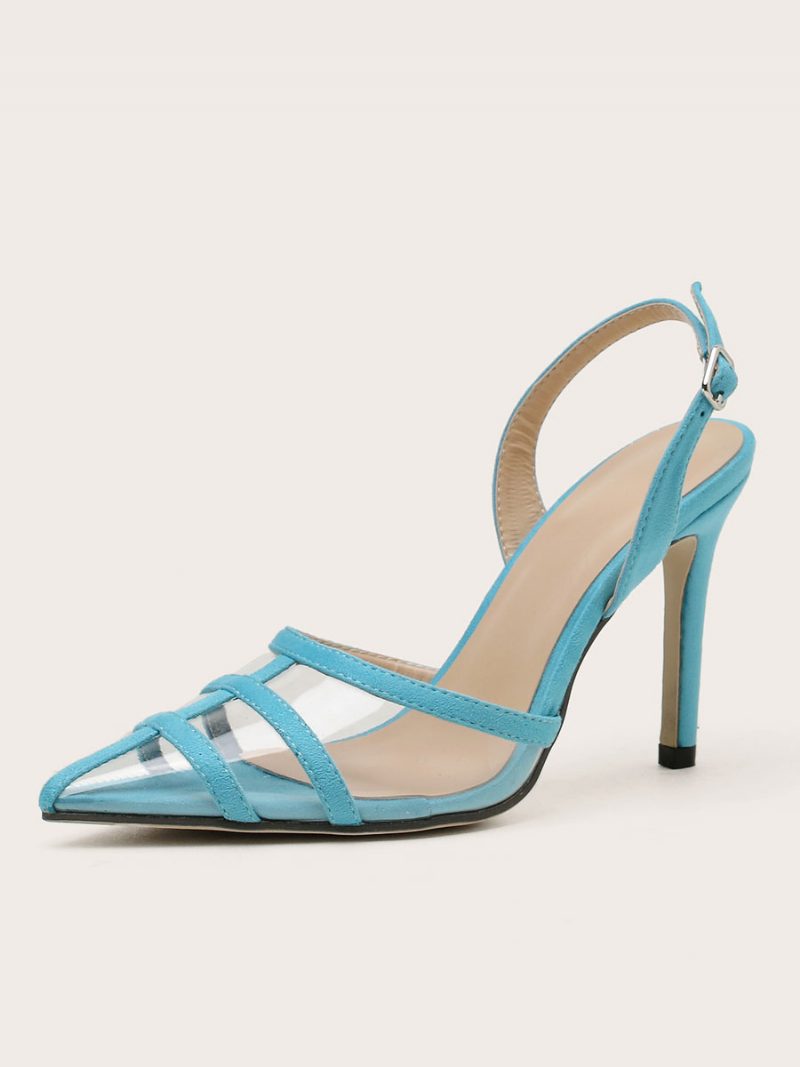 Transparente Slingback-pumps Aus Pvc Mit Stiletto-absatz Für Damen