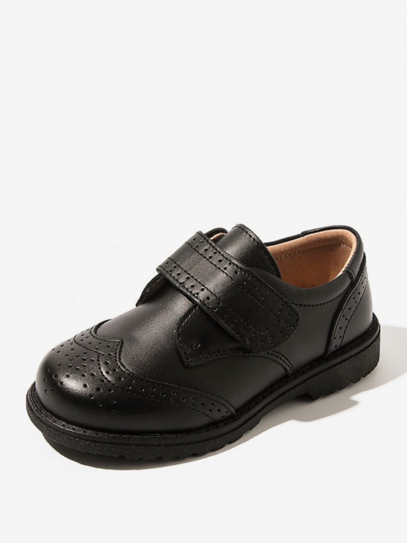 Jungen-loafer-schuhe Schwarze Runde Zehenpartie Formelle Party-schuhe Für Jungen - Schwarz