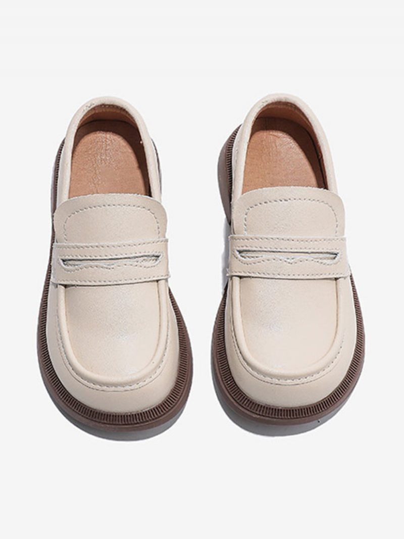 Jungen-loafer-schuhe Weiße Runde Zehen-slipper Lässige Party-schuhe Für Jungen - Beige