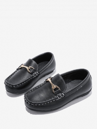 Jungen-slipper-schuhe Schwarze Runde Zehen-slipper Lässige Slipper-schuhe