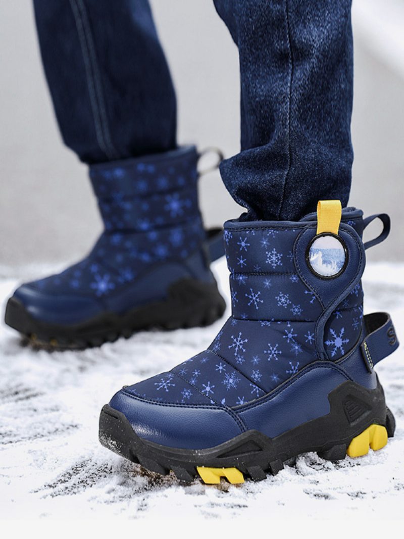 Jungenschuhe Smart Jelly Pu-leder-schneestiefel - Blau