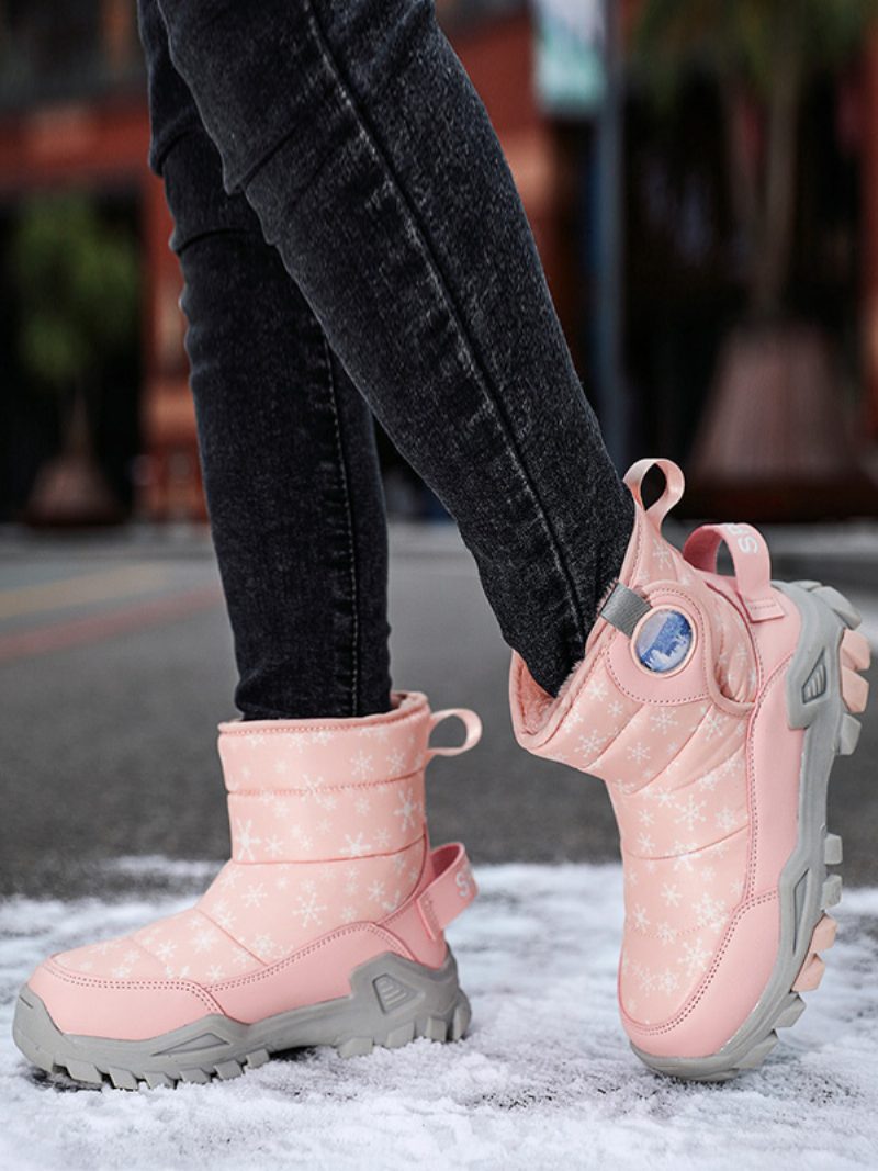 Jungenschuhe Smart Jelly Pu-leder-schneestiefel - Rosa