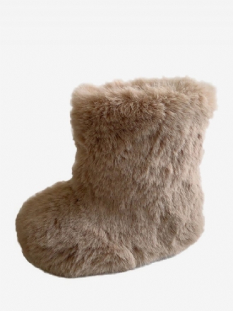 Kinderschuhe Trendige Winterstiefel Aus Strickwolle Mit Kunstfell