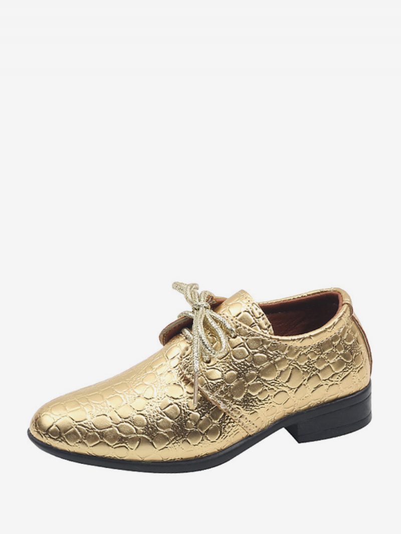 Ringträgerschuhe Gold Spitze Formelle Schuhe Für Jungen