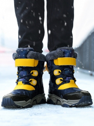 Schuhe Für Jungen Hübsche Winterstiefel Im Farbblockdesign