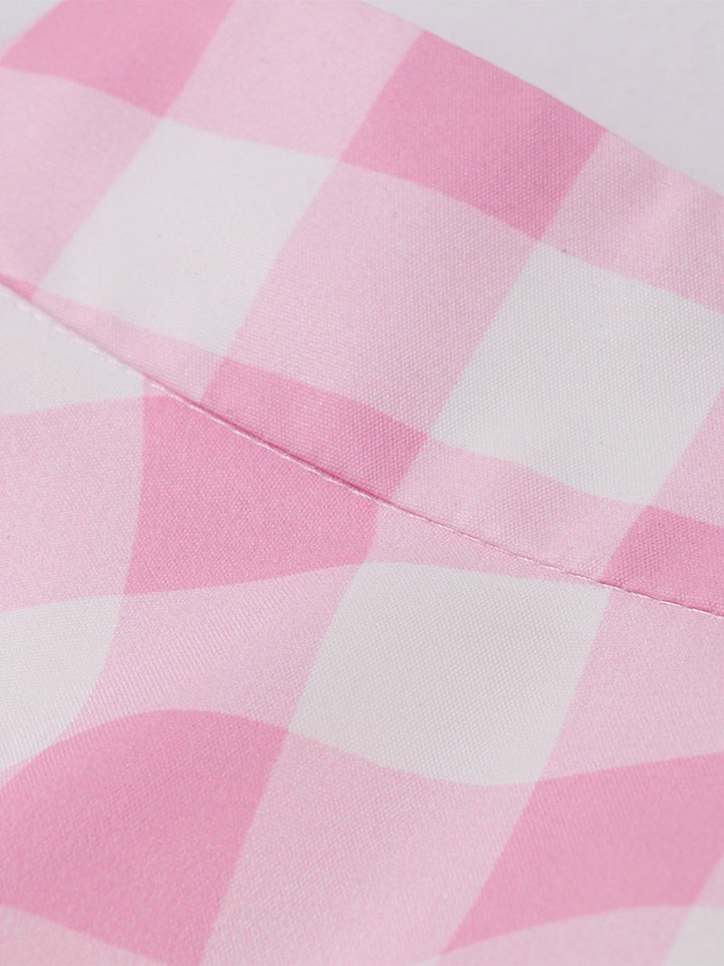 Barbie Rosa Gingham-rock Karierte Mittellange Damen-unterteile - Rosa