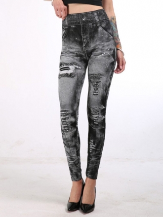 Leggings Mit Hoher Taille Dehnbare Jeans Wie Damenunterteile